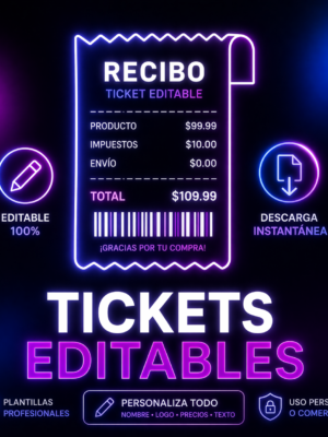 TICKETS EDITABLES