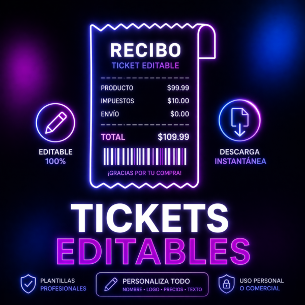 TICKETS EDITABLES